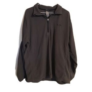 C9‎ By Champion Men Fleece Jacket Gray 1/4 Zip Mock Neck Embroidered- XL